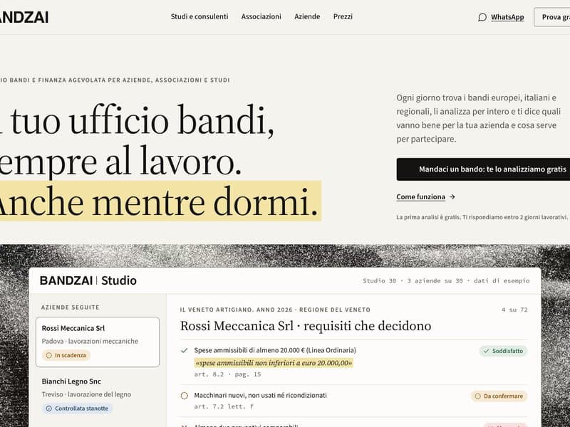 BANDZAI · Il tuo ufficio bandi